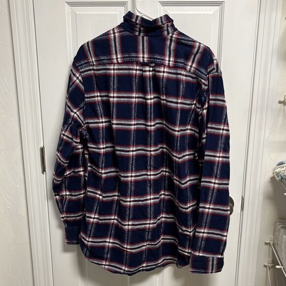 Jachs flannel plaid button down shirt size large tall, - Picture 4 of 8